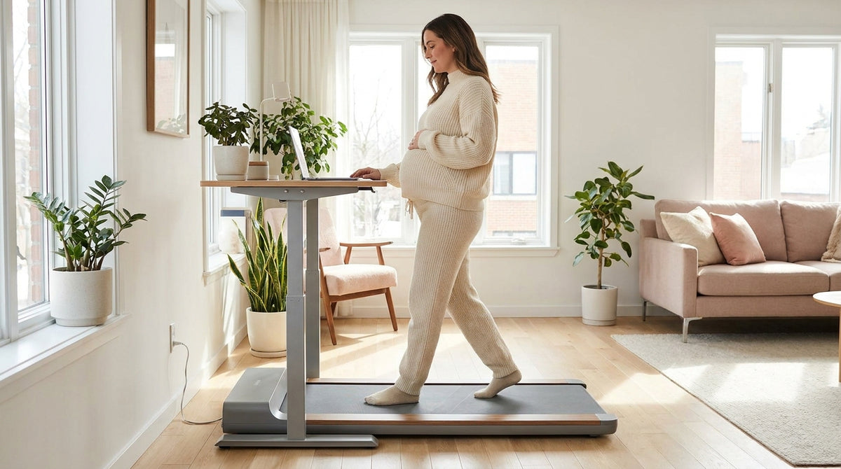 Bieżnia pod biurko a ciąża — czy można chodzić? — walking pad / bieżnia pod biurko