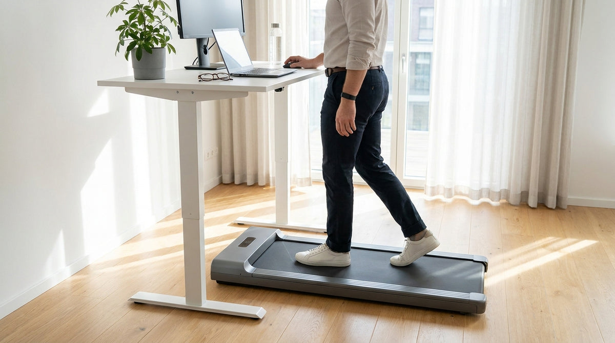 Czy da się zrobić 10 000 kroków przy biurku? — walking pad / bieżnia pod biurko