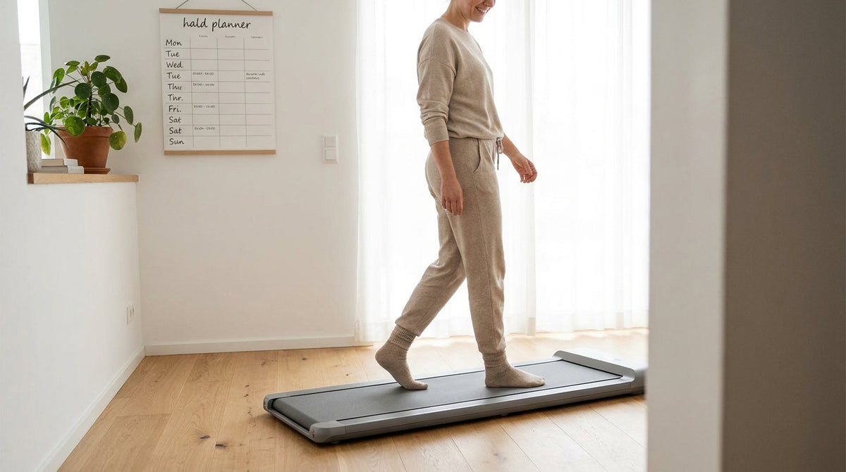 Plan chodzenia przy biurku dla początkujących — walking pad / bieżnia pod biurko