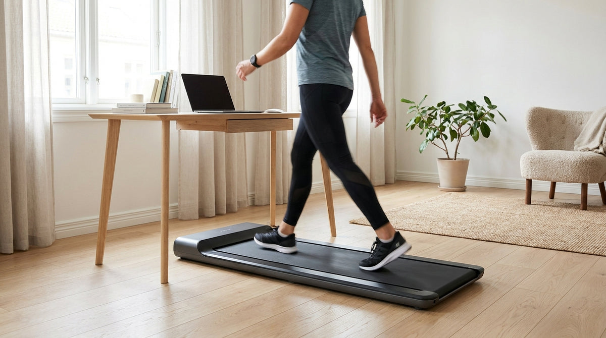 Trening interwałowy na walking padzie — walking pad / bieżnia pod biurko